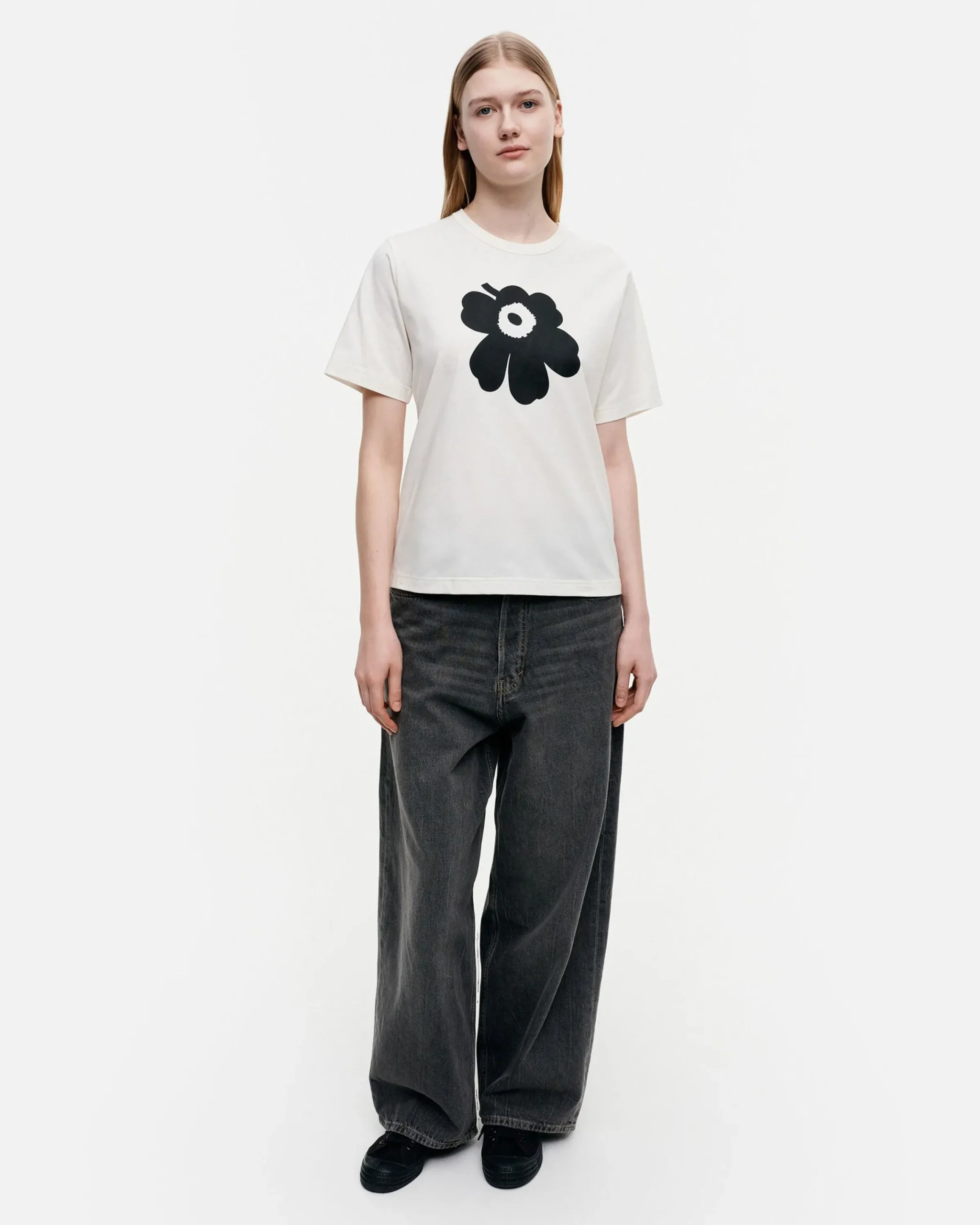 Vaatteet Marimekko Erna Relaxed Unikko Placement T-Paita