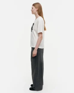Vaatteet Marimekko Erna Relaxed Unikko Placement T-Paita