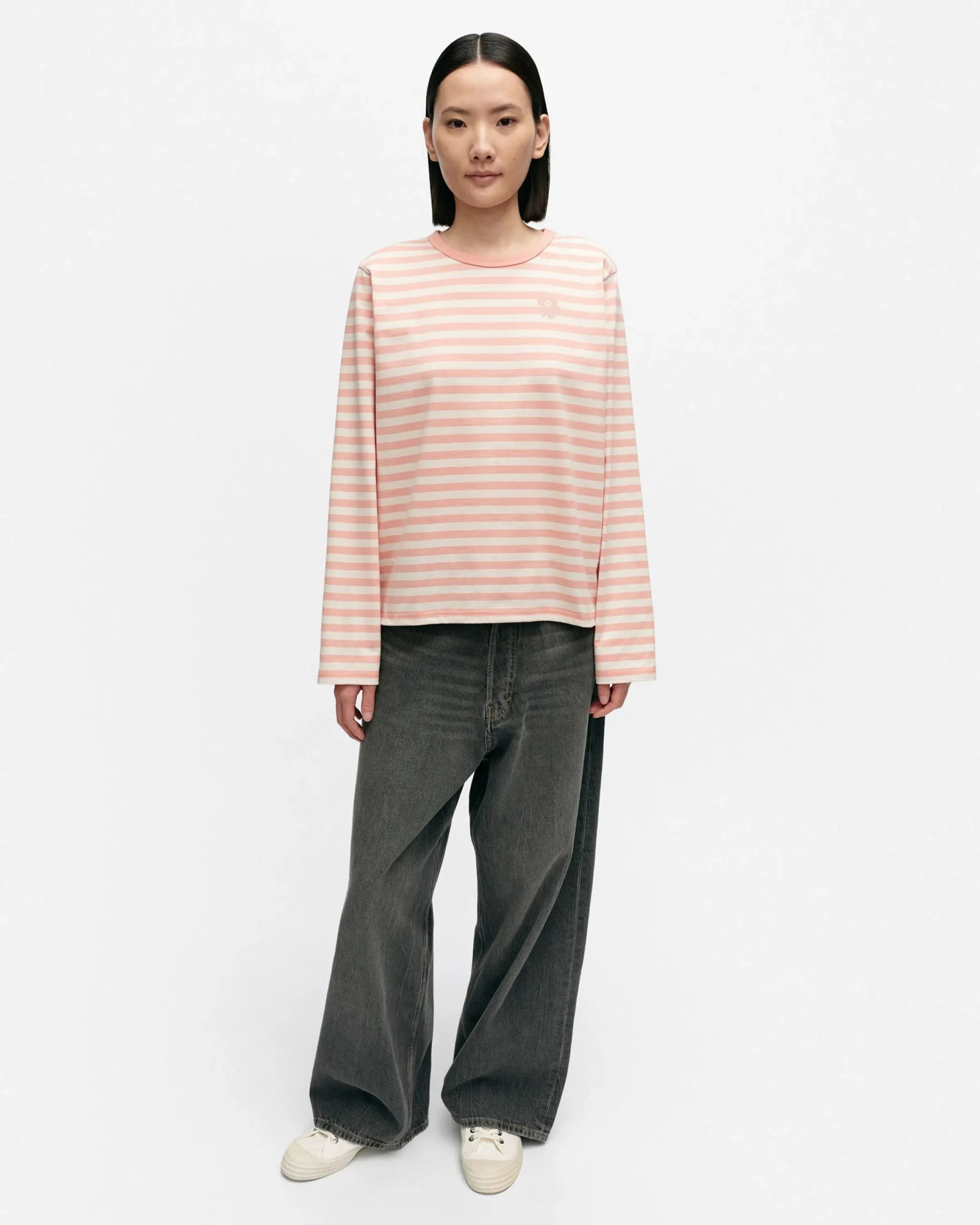 Vaatteet Marimekko Kioski Tasaraita Relaxed Longsleeve Trikoopaita