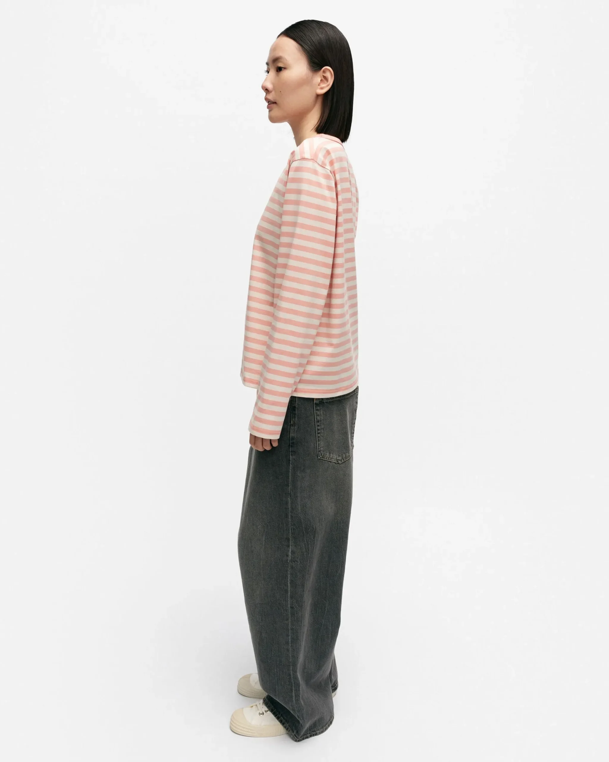 Vaatteet Marimekko Kioski Tasaraita Relaxed Longsleeve Trikoopaita