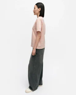 Vaatteet Marimekko Kioski Tasaraita Relaxed Shortsleeve T-Paita
