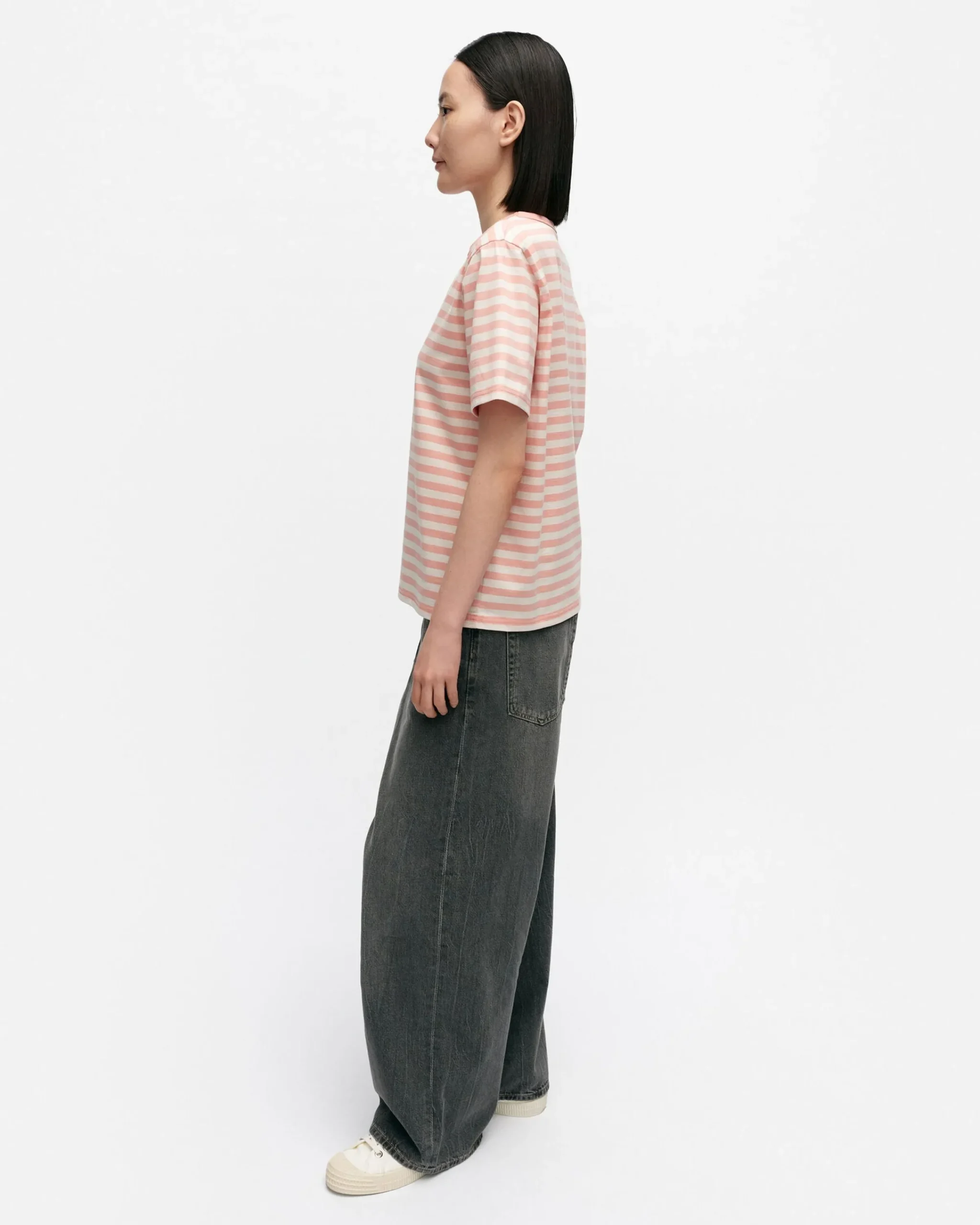 Vaatteet Marimekko Kioski Tasaraita Relaxed Shortsleeve T-Paita