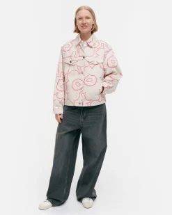 Vaatteet Marimekko Kioski Ystu00E4Vyys Pieni Piirto Unikko 2 Farkkutakki