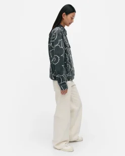 Vaatteet Marimekko Kioski Ystu00E4Vyys Pieni Piirto Unikko 2 Farkkutakki