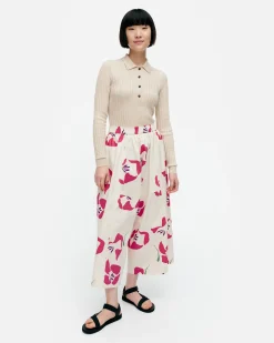 Vaatteet Marimekko Kressida Helakka Puuvillapopliinihousuhame