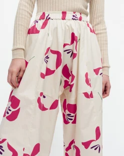 Vaatteet Marimekko Kressida Helakka Puuvillapopliinihousuhame