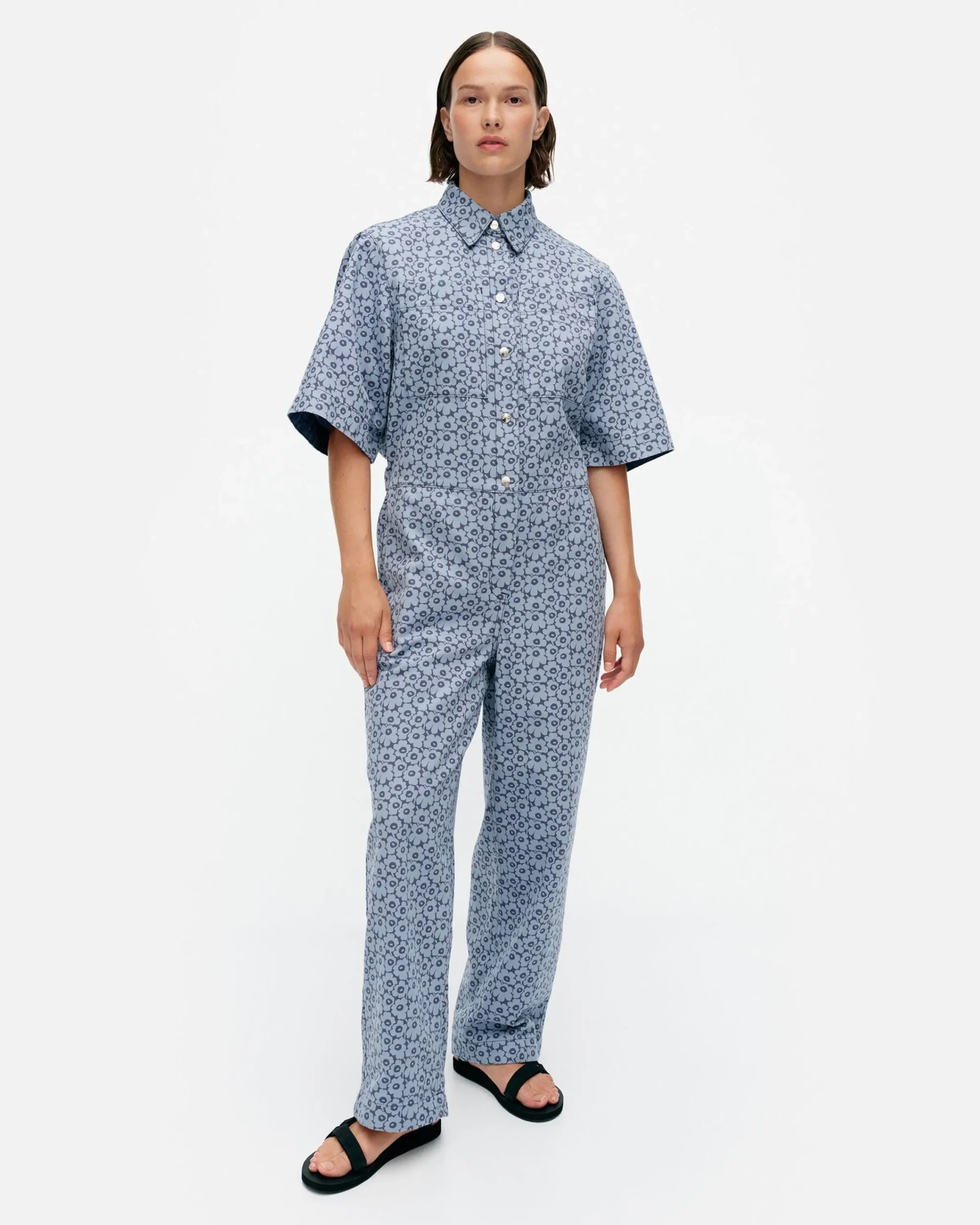 Vaatteet Marimekko Kukkein Unikko Puuvillahaalari