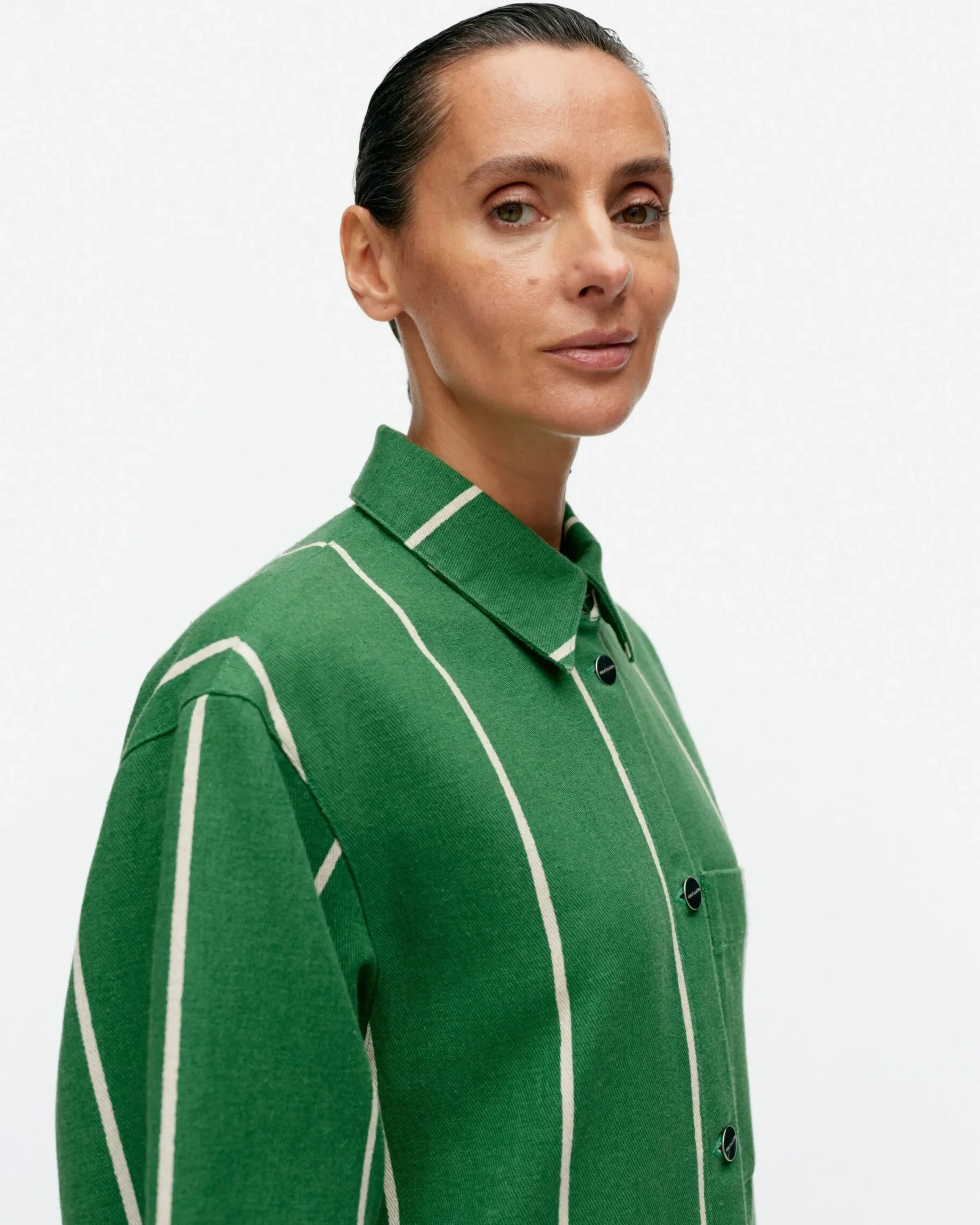 Vaatteet Marimekko Kulmat Vesi Puuvillapellavapaitatakki