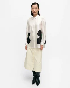 Vaatteet Marimekko Outi Heijastus Unikko Silkkipaita