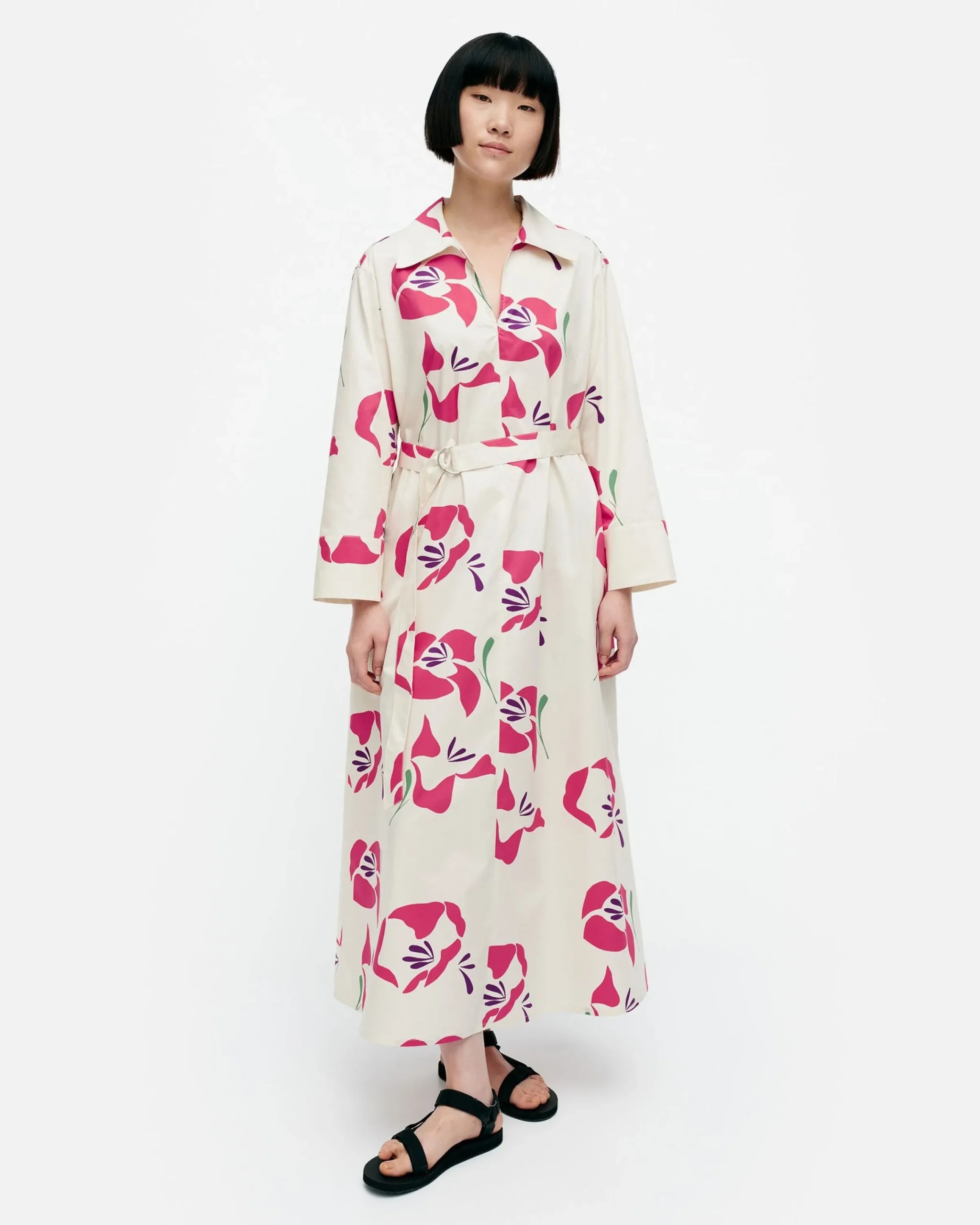 Vaatteet Marimekko Perenna Helakka Puuvillapopliinimekko