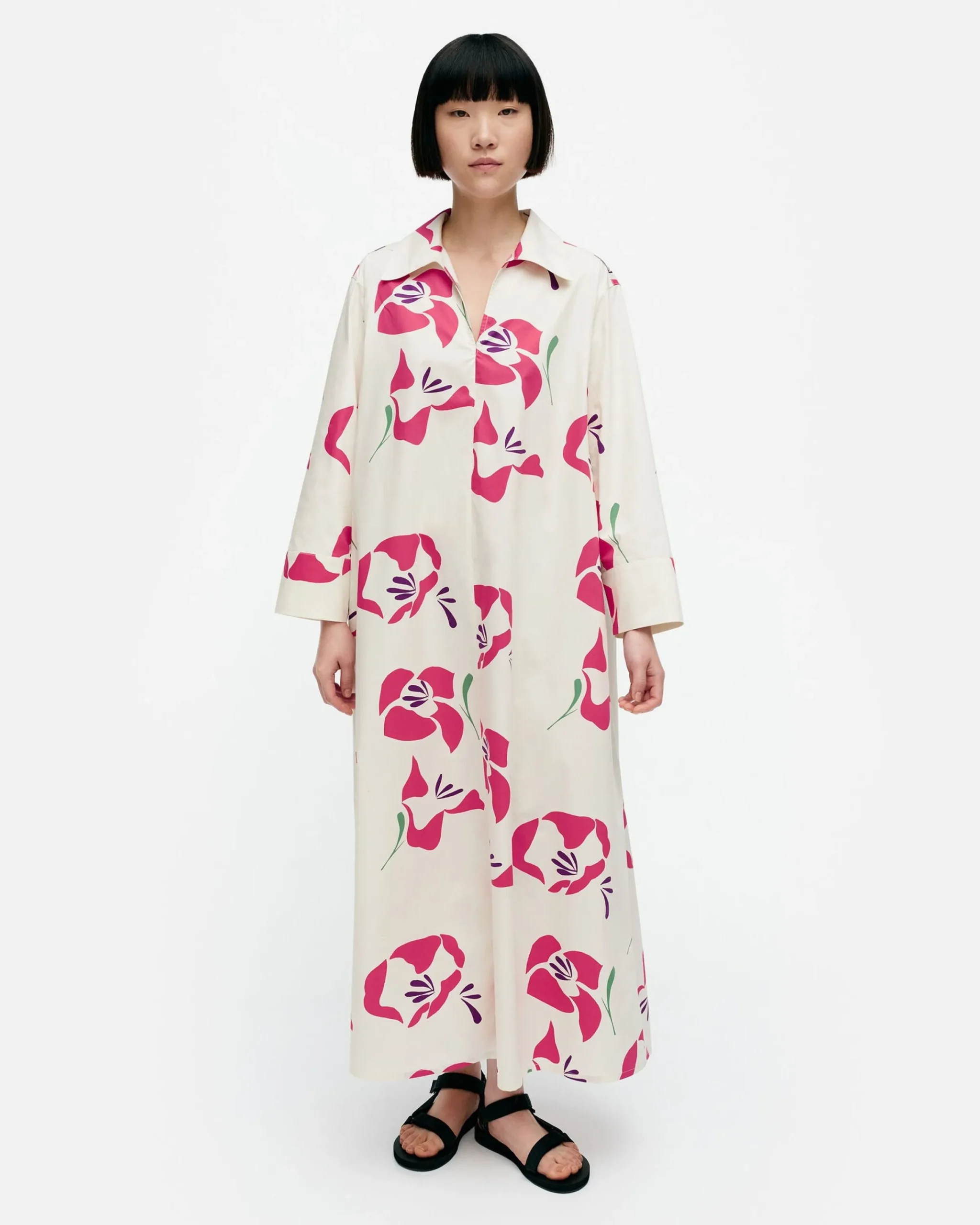 Vaatteet Marimekko Perenna Helakka Puuvillapopliinimekko