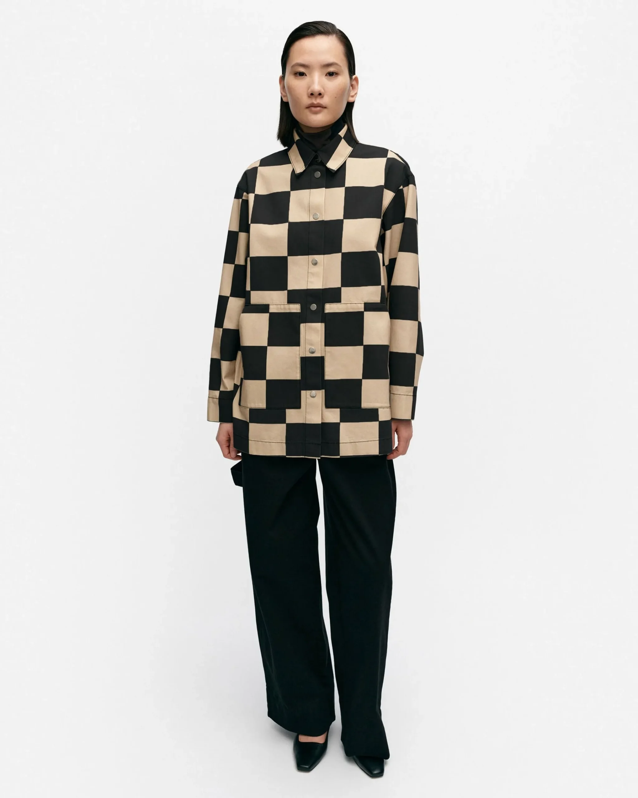Vaatteet Marimekko Potenssi Kukko Ja Kana Puuvillapaitatakki
