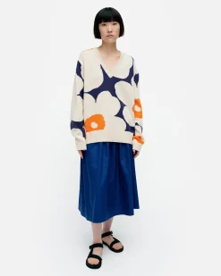 Vaatteet Marimekko Pu00E4Ivu00E4 Unikko Puuvillaneulepusero