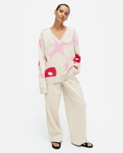 Vaatteet Marimekko Pu00E4Ivu00E4 Unikko Puuvillaneulepusero
