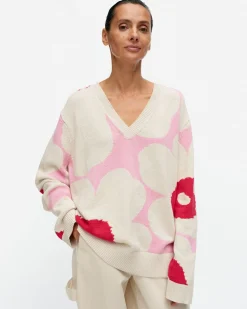 Vaatteet Marimekko Pu00E4Ivu00E4 Unikko Puuvillaneulepusero