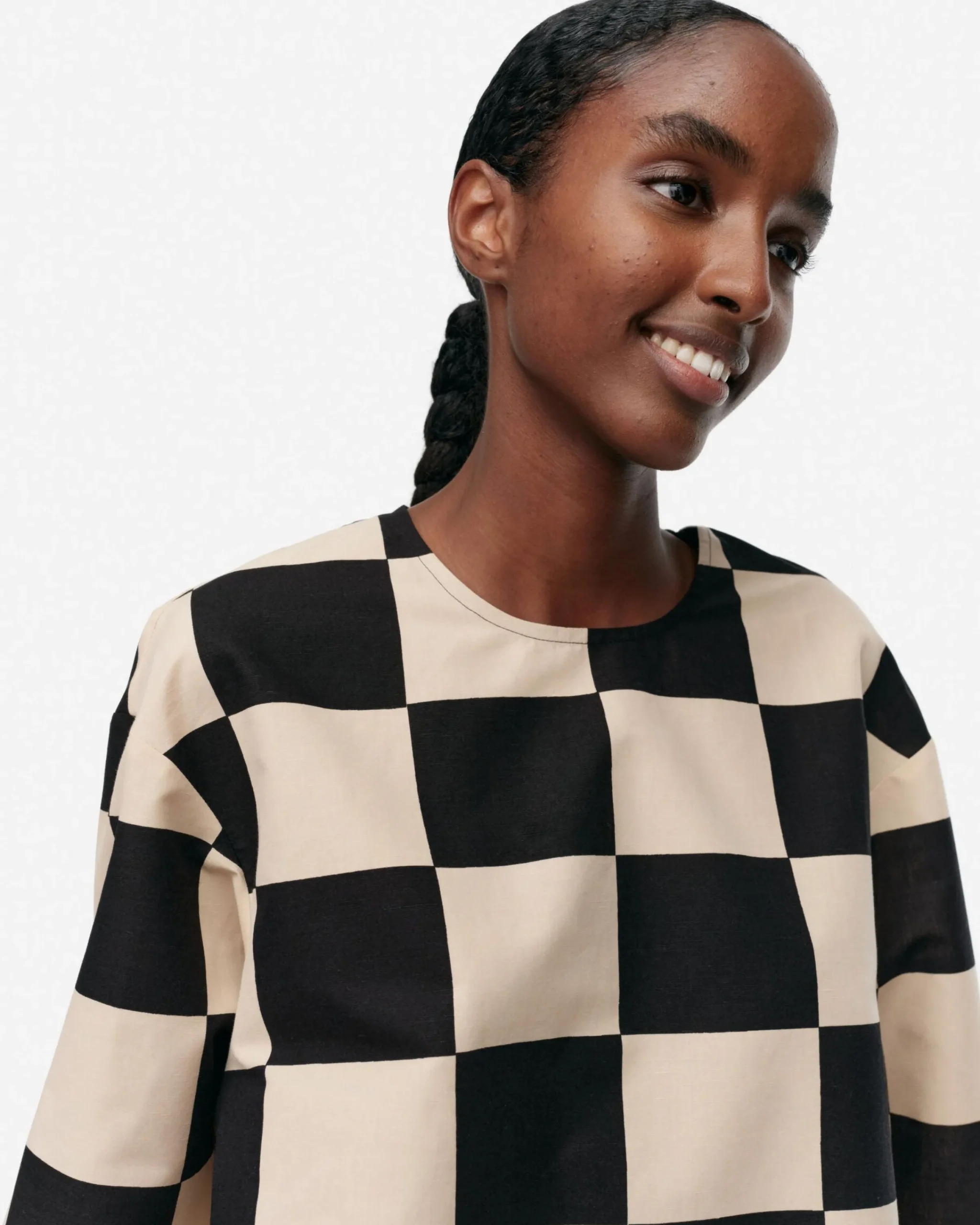 Vaatteet Marimekko Reuna Kukko Ja Kana Puuvillapellavatunika